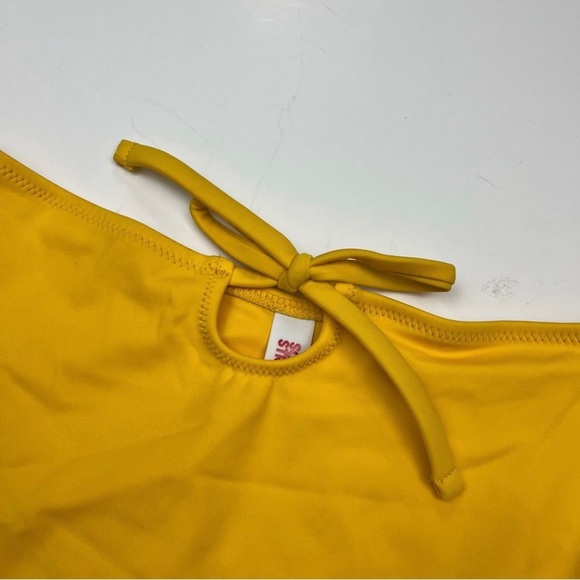 SOLID & STRIPED Golden Yellow High Waisted/Leg Bow Cutout Swim Bikini Bottoms S - Picture 4 of 4